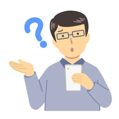 青い服の男性/わからない