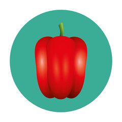 pepper design, Vegetable organic food healthy fresh natural and market theme Vector illustration