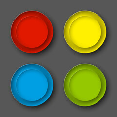 web round button for website or app. Isolated bell sign with border, reflection and shadow on background.