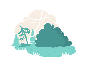 Wildfire 2D vector web banner, poster