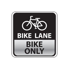 bike lane road sign