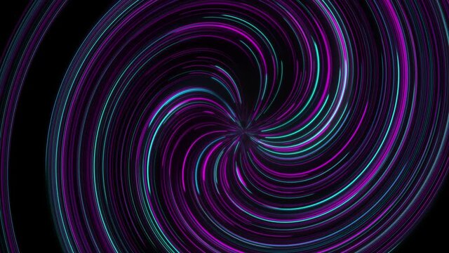 MS Neon colored swirl on black background