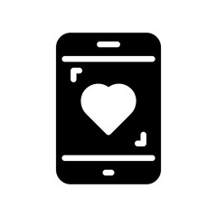 mobile like message glyph icon