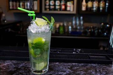 mojito cocktail at bar