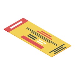 Circus ticket icon. Isometric of circus ticket vector icon for web design isolated on white background