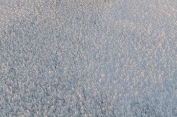 The texture of the snow.