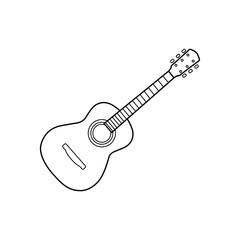 Naklejka premium acoustic guitar icon vector design template