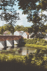 Fototapeta premium Bridge and old town of Kuldiga, Latvia