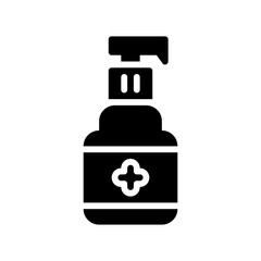 hand sanitizer glyph icon