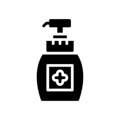 hand sanitizer glyph icon
