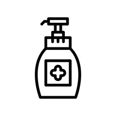hand sanitizer line icon