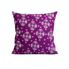 Soft color pillows on white background