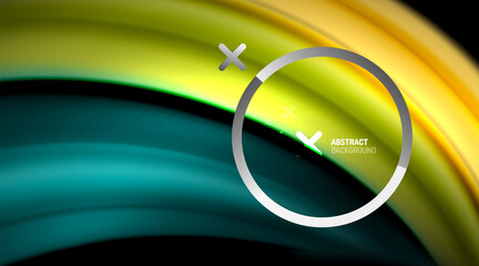 Swirl, curve blurred color lines, holographic rainbow liquid style gradient waves for Wallpaper, Banner, Background, Card, Book Illustration, landing page