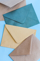 Colorful envelopes background.