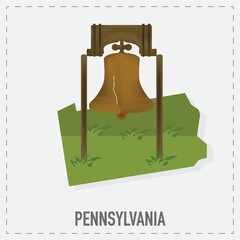 pennsylvania map sticker