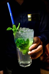 mojito cocktail with ice