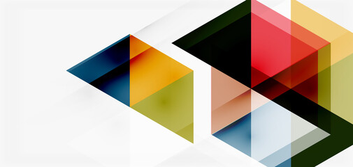 Fototapeta premium Geometric abstract background, mosaic triangle and hexagon shapes. Trendy abstract layout template for business or technology presentation, internet poster or web brochure cover, wallpaper