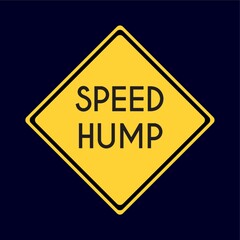 speed hump road sign