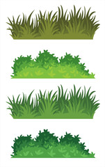 set of green grass