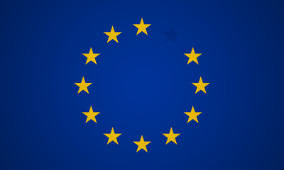 The flag of the European Union without a single star. EU flag without UK. The United Kingdom of Great Britain and Northern Ireland country withdrew from Europe. Recent events in the world