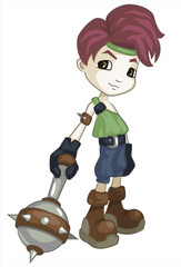 a little boy warrior