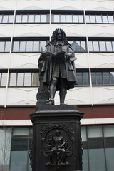 Monument to Leibniz Denkmal in the campus of Leipzig University