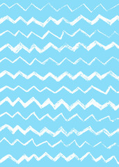 Abstract simple cool background with zigzag stripes, broken lines, waves, brush strokes. Hand drawn texture with chevron. Hipster graphic design