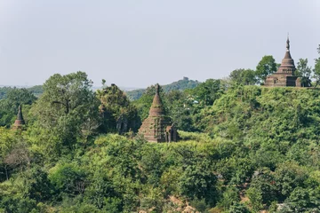 Fotobehang Mrauk u village, stupas and pagodas in Rakhine State Myanmar © Chawran