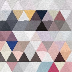 Colorful triangles pattern with a rough texture background. Background texture wall and have copy space for text. Picture for creative wallpaper or design art work. - 356339565
