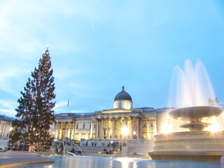 London, UK, Trafalgar square at Christmas