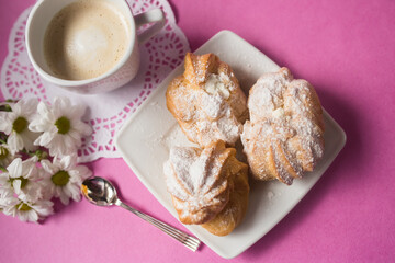 Pastry, cookies, cake, sugar dessert concept	