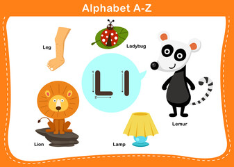 Alphabet Letter L vector illustration