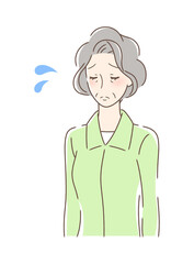 悲しむ女性