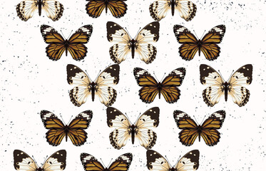 Seamless butterfly patterns.