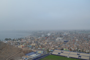 Obraz premium vista de favelas. lima. Perú