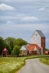 Fototapeta na wymiar Hirtshals, Denmark The Vennebjerg Church from 1150