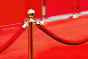 Way to success on the red carpet (Barrier rope)