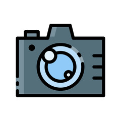 camera fill outline icon