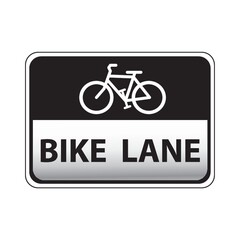 bike lane road sign
