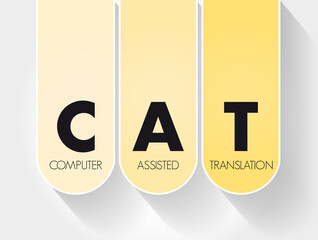 CAT - Computer Assisted Translation acronym, technology concept background