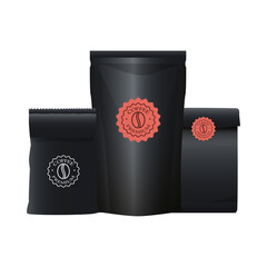 elegant black coffee paper bags packings products
