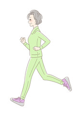 ランニング・ジョギングする女性