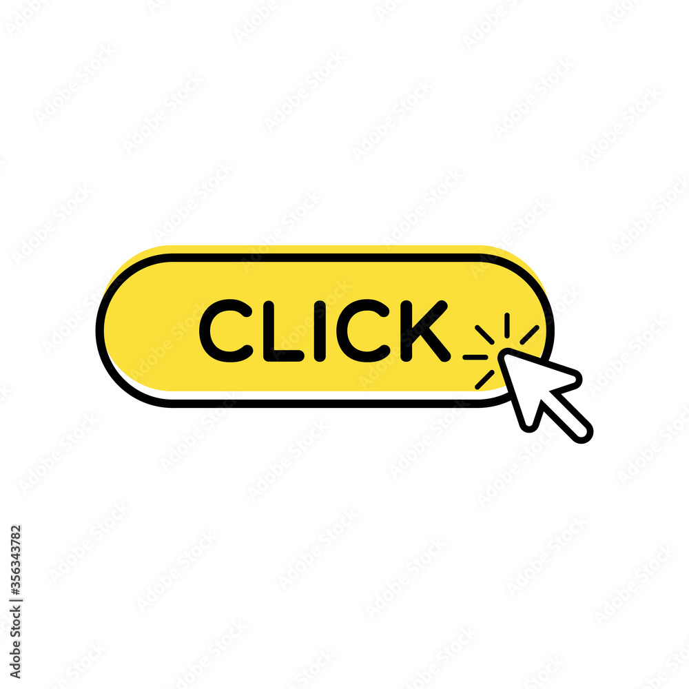 Poster vector cursor with click button