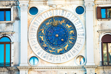 Clock on Saint Mark Clock tower in Venice