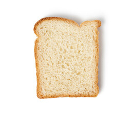 fresh square slice of bread made from white wheat flour