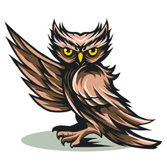 owl say hi vector illustration design isolated on white background