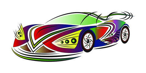 Car logo design. Sport concept. Vector illustration. Art graphic.