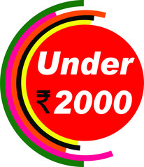 Red Vector Banner under 2000.