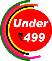 Red Vector Banner under 499.