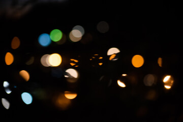 Abstract bokeh from light of the city